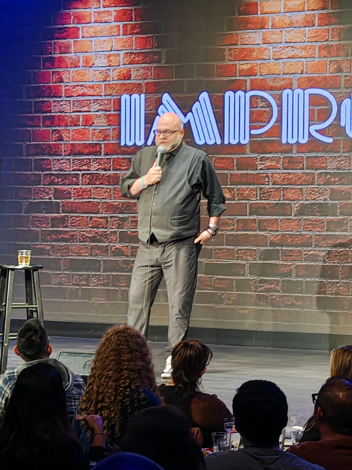 Mike McCue on a club stage